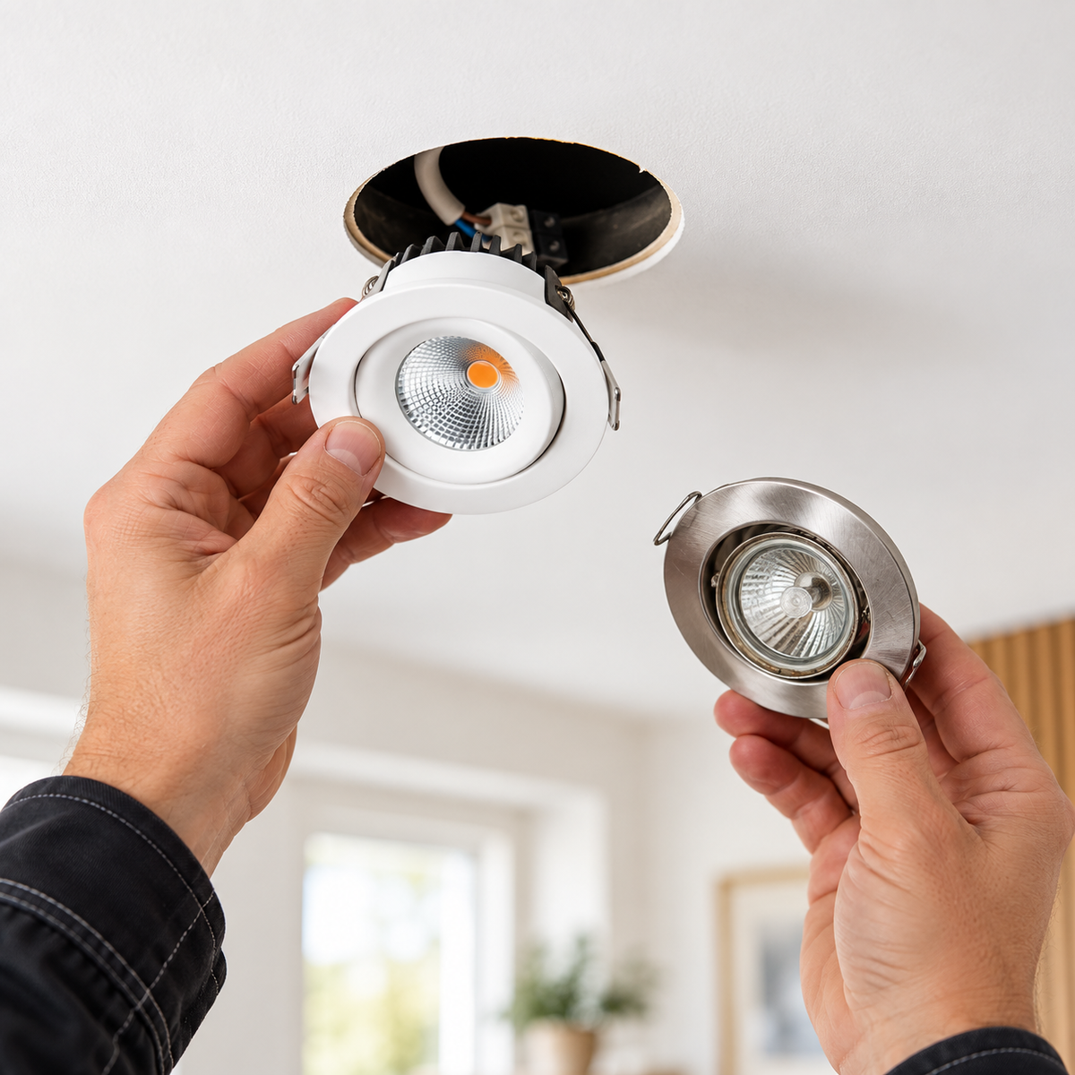 Bytte downlights (ferdig montert)